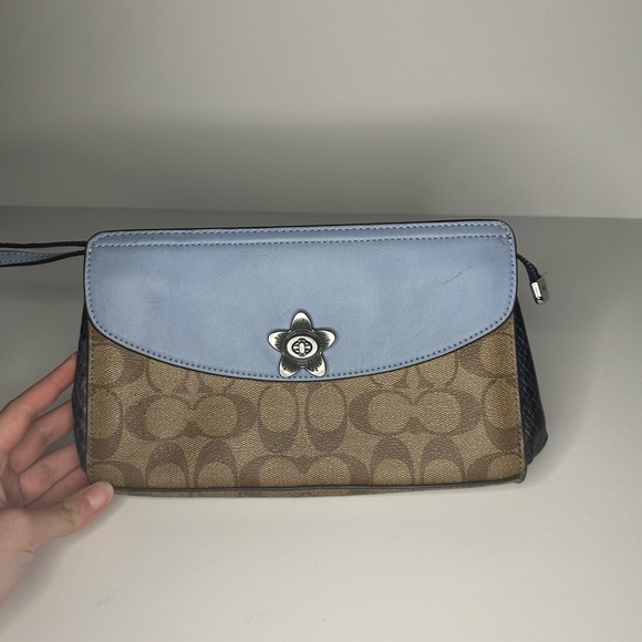 Coach Blue and Brown Women's Bag - Picture 1 of 8